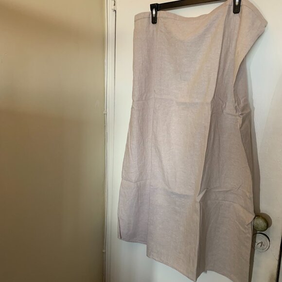 Linen-Blend Maxi Skirt SIZE 3X NATURAL LINEN COLOR - Picture 6 of 12